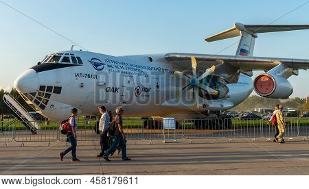 August 30, 2019, Moscow Region, Russia. Russian Heavy Military Transport Aircraft Ilyushin Il-76 Ll 