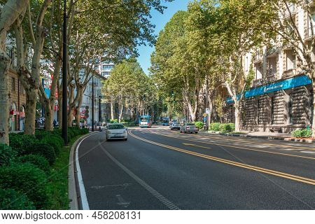 Tbilisi, Georgia - 18 September, 2021: Chavchavadze Avenue In Tbilisi