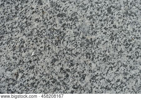 Closeup Of Black And White Polished Granite Stone