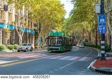 Tbilisi, Georgia - 18 September, 2021: Chavchavadze Avenue In Tbilisi
