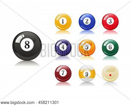 3d billiard 9 ball icon vector illustration for your design