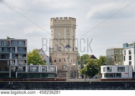 Cologne, Germany July 14, 2022: Bayenturm Part Of The Medieval Cologne City Wall And Its Ending At R