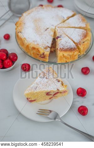Sweet Home Made Cherry Vanilla Ricotta Cake