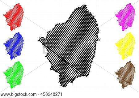 Naxos Island (hellenic Republic, Greece, Cyclades Archipelago) Map Vector Illustration, Scribble Ske