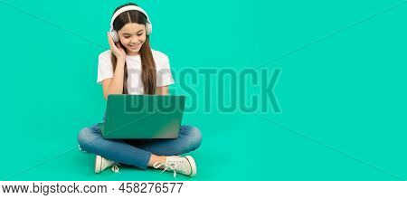 Childhood Development. Child Chat On Laptop. Buy Online. Back To School. Teen Influencer. School Gir