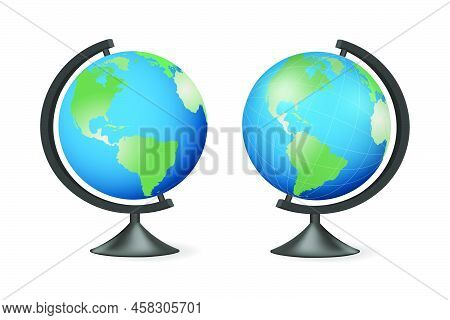 Realistic School Globe Model Of Earth For Graphics And Clipart