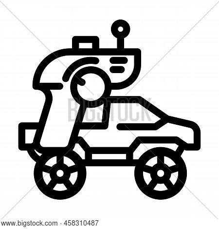 Radio Controlled Car Racing Line Icon Vector. Radio Controlled Car Racing Sign. Isolated Contour Sym