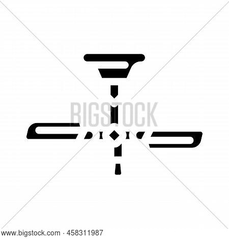 Ceiling Elegant Fan Glyph Icon Vector. Ceiling Elegant Fan Sign. Isolated Symbol Illustration