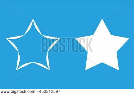 Star Symbol Icon Flat Symmetrical Decoration Monochrome