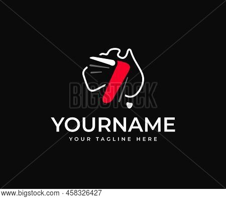 Boomerang Logo Design. Flying Boomerang Vector Design. Aboriginal Boomerang Logotype