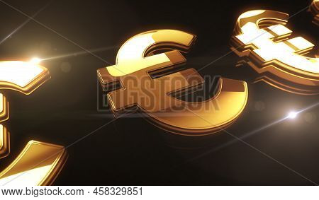 Euro Currency Icon And Eur Money Symbol Digital 3D Illustration