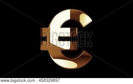 Euro Currency Icon And Eur Money Symbol Digital 3D Illustration