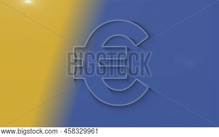 Euro Currency Icon And Eur Money Symbol 3D With Shadow