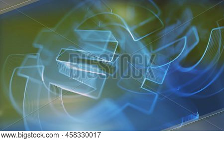 Euro Currency Icon And Eur Money Symbol Digital Concept 3D Illustration