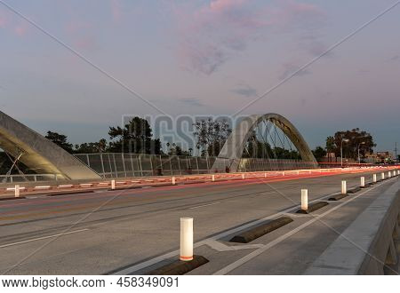 Cartrails On The 6th Street Bridge In Los Angeles