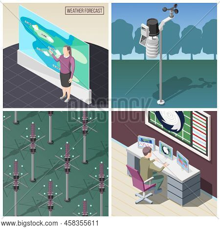 Weather Prediction, Forecaster At Work, Wind Measurement Device, Reflectors Of Radio Signals, Isomet