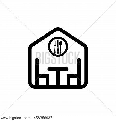 Restaurant logo. black and white simple restaurant logo