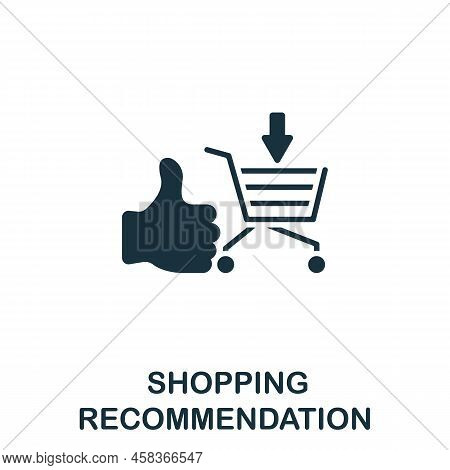 Shopping Recomendation Icon. Monochrome Simple Line Data Science Icon For Templates, Web Design And 