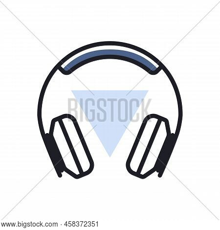 Over-ear Headphones Vector Isolated Icon. Graph Symbol For Music And Sound Web Site And Apps Design,