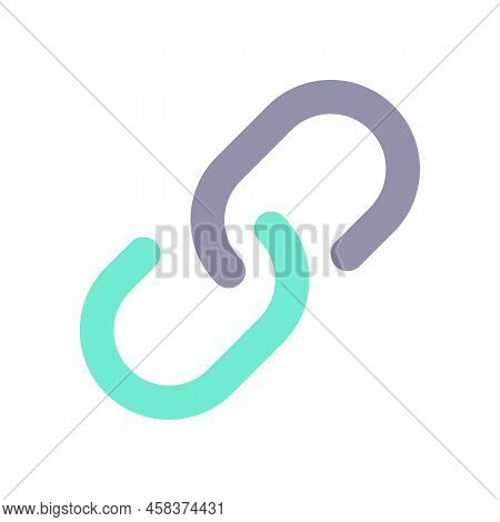 Resources And Links Flat Color Ui Icon. Sharing On Social Media. Linking Chain. Hyperlink Creation. 