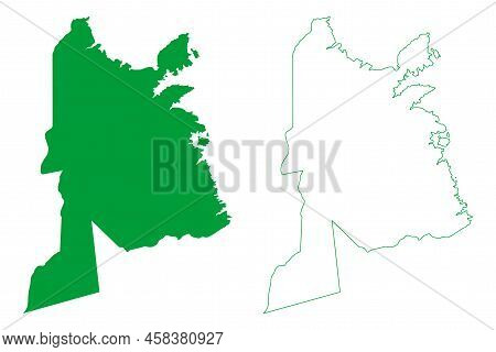 Gloria Municipality (bahia State, Municipalities Of Brazil, Federative Republic Of Brazil) Map Vecto