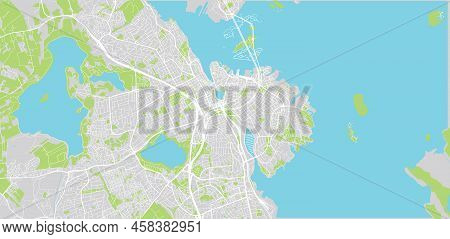 Urban Vector City Map Of Stavanger, Norway, Europe