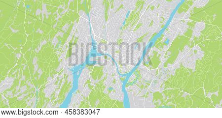 Urban Vector City Map Of Fredrikstad, Norway, Europe