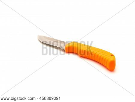 Deer Hunting Knife With Thermoplastic Rubber Orange Handle And Razor Sharp Stainless Steel Blade Iso