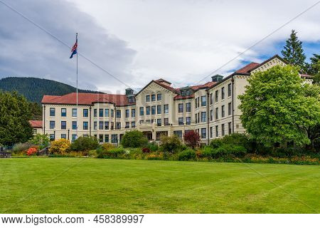 Sitka, Ak - 8 June 2022: Exterior Of The Alaska Pioneer Retirement Home In Sitka In Alaska