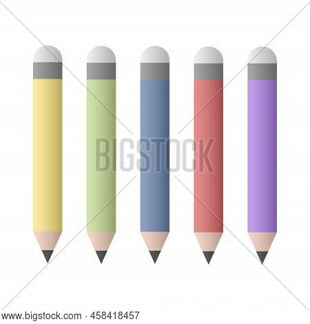 Pencil Vector Image ,color Pencil ,business Illustration ,use For Work
