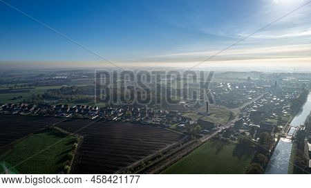 Rijkevorsel, Belgium, 14th Of April, 2022, Little Village Of Sint Jozef, On The Canal Dessel Schoten