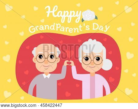 Couple Of Old People, Happy Parent Day.