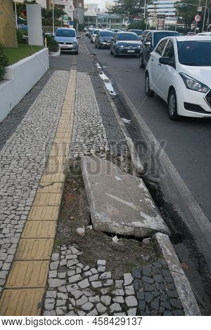 Pavement With Damaged Floor