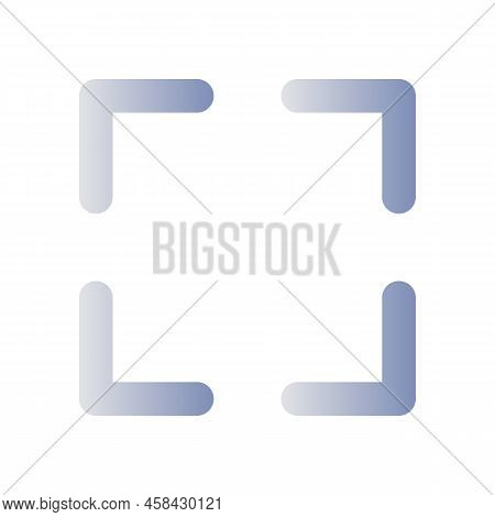 Full Screen Flat Gradient Color Ui Icon. Video Player Bar. Media Control. Changing Display Resolutio