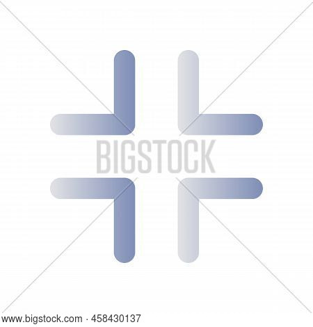 Exit Full Screen Flat Gradient Color Ui Icon. Video Player Bar. View Display. Get Out Fullscreen Mod