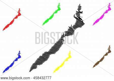 Palawan Island (southeast Asia, Republic Of The Philippines, Philippine Islands Or Archipelago) Map 