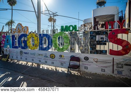 Los Algodones, Bc, Mx - Nov 10, 2021: A Welcoming Signboard At The Entry Point Of The Town