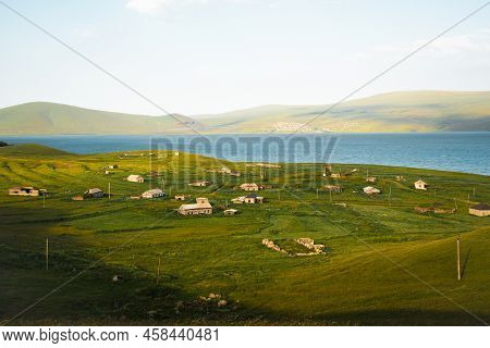 Abandoned Vladimirovka Village By Paravani Lake In Summer