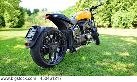 Warsaw, Poland. 19 July 2022. The Junak M15 Motorcycle Is A Combination Of The Classic Cruiser Line 
