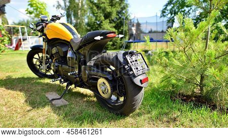 Warsaw, Poland. 19 July 2022. The Junak M15 Motorcycle Is A Combination Of The Classic Cruiser Line 