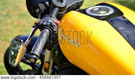 Warsaw, Poland. 19 July 2022. The Junak M15 Motorcycle Is A Combination Of The Classic Cruiser Line 
