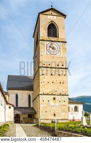 View At The Bell Tower Of Saint John Church In Mustair - Switzerland