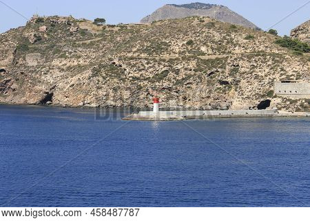 Cartagena, Murcia Community, Spain- July 19, 2022:beautiful Cartaggena Coast And Port (murcia Commun