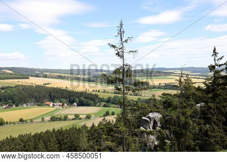 View Of The Landscape From The Tops Of The Rocks.