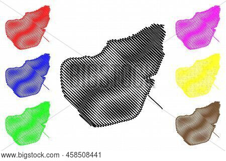 Pellworm Island (federal Republic Of Germany) Map Vector Illustration, Scribble Sketch Pelvorm Map
