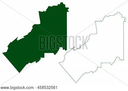Delicias Municipality (free And Sovereign State Of Chihuahua, Mexico, United Mexican States) Map Vec