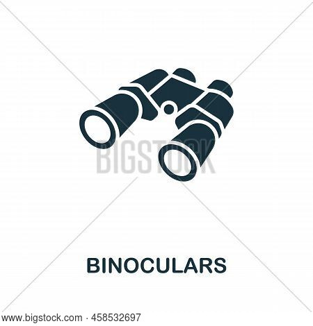 Binoculars Icon. Monochrome Simple Line Outdoor Recreation Icon For Templates, Web Design And Infogr