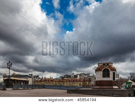 Drámai Cloudscape át Moszkva, Oroszország