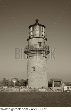A Sepia Tone Picture Of The Landmark Gay Head Light House In Aquinnah Massachusetts In Marthas Viney