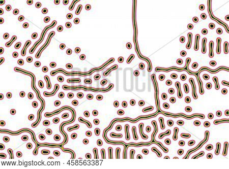 Abstract Background With Optical Illusion Generative Pattern And Vibrant Fluid Psychedelic Colors
